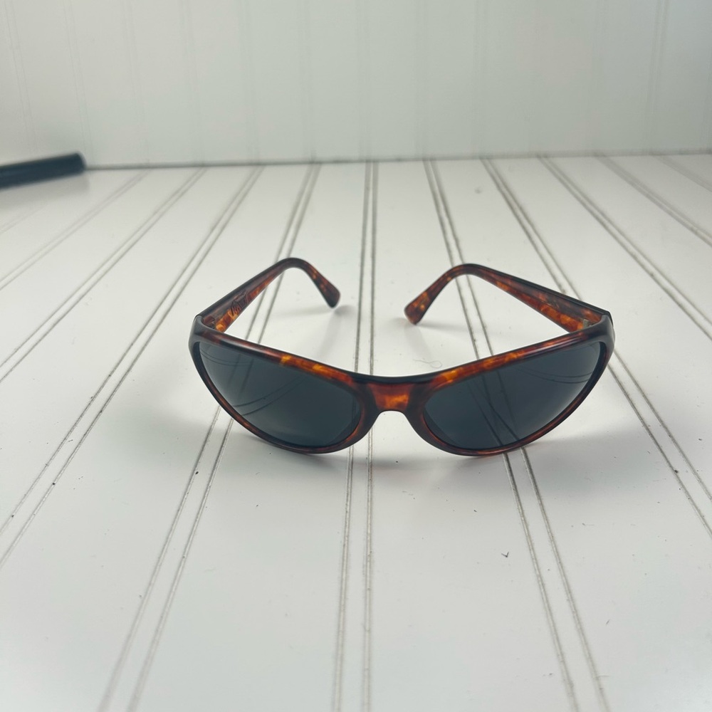 Haven Tortoise Shell Wrap-Around Sunglasses Dark Lens Vintage Y2K Style - Picture 7 of 10